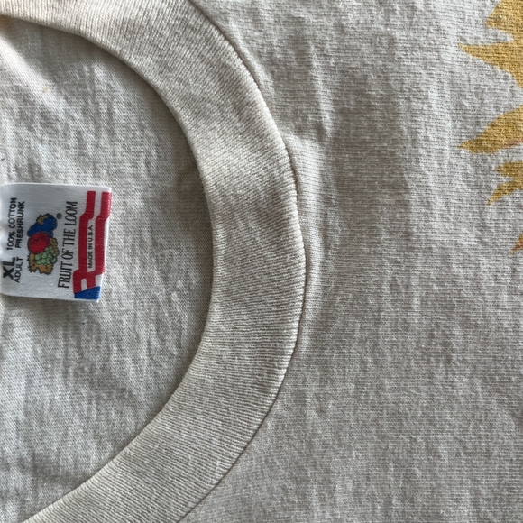 Graphic 1994 Janis Joplin Single Stitch Tee with Sunflower and Figure Design - Picture 3 of 6